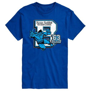 yz }[x Y TVc gbvX Men's Marvel X-Men Beast '63 Collegiate Graphic Tee Blue