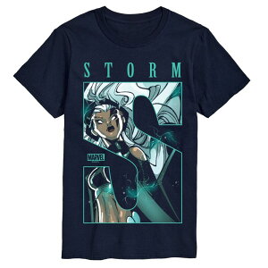 �}�[�x�� �����Y �g�b�v�X T�V���c �g�[�� �O���t�B�b�N Big & Tall Marvel X-Men Storm Portrait Oversized Short Sleeve Graphic Tee Navy �l�C�r�[