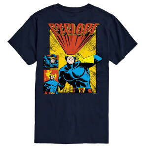 }[x Y gbvX TVc g[ OtBbN Big & Tall Marvel X-Men Cyclops Comic Panelshort Sleeve Graphic Tee Navy lCr[
