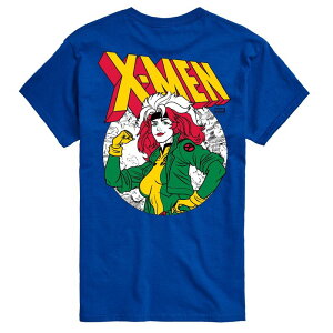 yz }[x Y TVc gbvX Big & Tall Marvel X-Men Rogue Portrait Short Sleeve Graphic Tee Blue