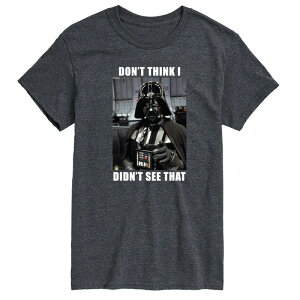 �X�^�[ �E�H�[�Y �����Y �g�b�v�X T�V���c �O���t�B�b�N Men'star Wars Don'think I Didn't See That Short Sleeve Graphic Tee Heather Charcoal �`���R�[��