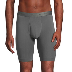 YGh Y A_[EFA {NT[pc Men's Lands' End 3-Pack Longer Flex Performance Boxer Briefs Warm Graphite Ot@Cg