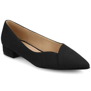 yz W[j[ fB[X T_ V[Y Journee Medium and Wide Width Carmin Women's Slip-On Low Block Heel Dress Flats Black Suede