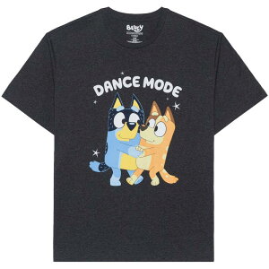 �A�j���L�����N�^�[ �����Y �g�b�v�X T�V���c �g�[�� �O���t�B�b�N Licensed Character Big & Tall Bluey Dance Mode Graphic Tee Grey �O���[
