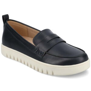 yz W[j[ fB[X Xb|E[t@[ V[Y Journee Tayla Medium and Wide Width Women's Round Toe Flexible Comfort Penny Loafers Navy