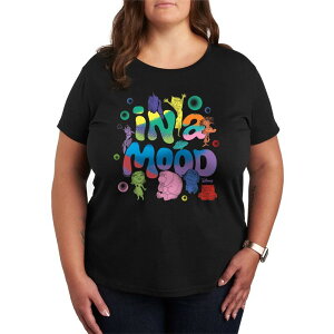 �f�B�Y�j�[ ���f�B�[�X �g�b�v�X T�V���c �v���X�T�C�Y �O���t�B�b�N Disney / Pixar's Inside Out 2 Plusize In A Mood Graphic Tee Black �u���b�N