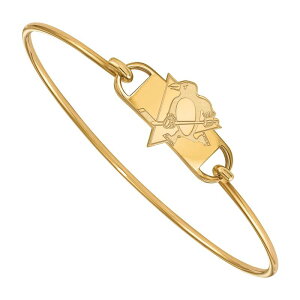 ���S�A�[�g ���f�B�[�X �A�N�Z�T���[ �u���X���b�g�E�o���O���E�A���N���b�g LogoArt 14k Gold Over Silver Pittsburgh Penguins Wire Bangle Bracelet Gold Over Sterling �S�[���h
