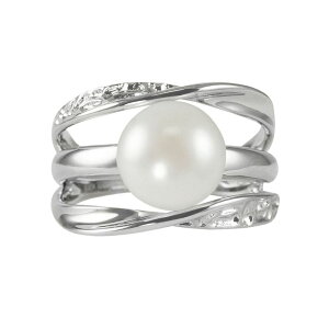 yz Aufbh fB[X O ANZT[ Sterling Silver Freshwater Cultured Pearl Galaxy Ring White