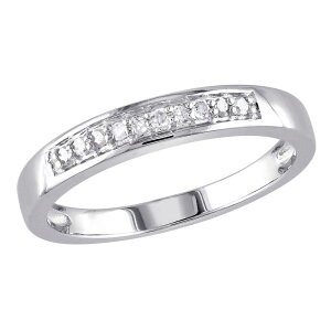 Xe O[X fB[X ANZT[ O Stella Grace Sterling Silver 1/10 Carat.W. Diamond Wedding Ring White zCg
