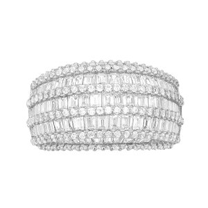 �A���u�����f�b�h ���f�B�[�X �A�N�Z�T���[ �����O Unbranded Sterling Silver & White Gold Plated Clearound Cubic Zirconia Cluster Cocktail Ring Sterling �z���C�g