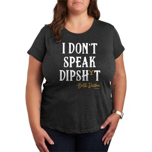 �A�j���L�����N�^�[ ���f�B�[�X �g�b�v�X T�V���c �v���X�T�C�Y �O���t�B�b�N Licensed Character Plusize Yellowstone I Don't Speak Beth Dutton Graphic Tee Heather Charcoal �`���R�[��