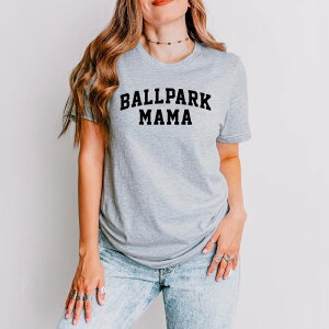 Simply Sage Market ���f�B�[�X �g�b�v�X T�V���c Simply Sage Market Varsity Ballpark Mama Short Sleeve Tee Heather Grey �O���[