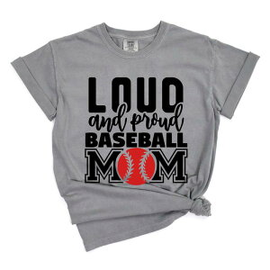 Simply Sage Market ���f�B�[�X �g�b�v�X T�V���c Simply Sage Market Loud And Proud Baseball Mom Garment Dyed Tee Grey �O���[