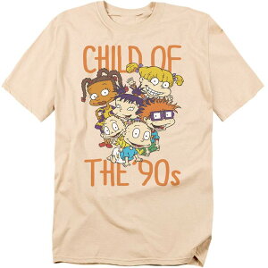 �j�R���f�I�� �����Y �g�b�v�X T�V���c �g�[�� �O���t�B�b�N Big & Tall Original & Unrestored Nickelodeon Rugrats Child Of The 90s Graphic Tee Beige Khaki �J�[�L