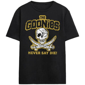 �A�j���L�����N�^�[ �����Y �g�b�v�X T�V���c �O���t�B�b�N Licensed Character Men's The Goonieskull & Crossed Swords Graphic Tee Black �u���b�N