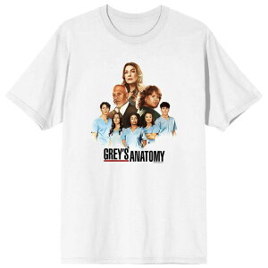 �A�j���L�����N�^�[ �����Y �g�b�v�X T�V���c �O���t�B�b�N Licensed Character Men's Grey's Anatomy Meredith Grey Miranda Bailey & Characters Graphic Tee White �z���C�g