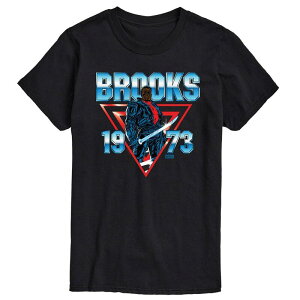 �}�[�x�� �����Y �g�b�v�X T�V���c �g�[�� �O���t�B�b�N Big & Tall Marvel Blade Brooks 1973 Retro Chrome Short Sleeve Graphic Tee Black �u���b�N