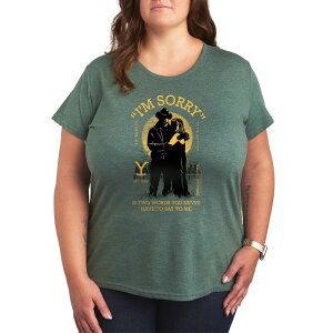 �A�j���L�����N�^�[ ���f�B�[�X �g�b�v�X T�V���c �v���X�T�C�Y �O���t�B�b�N Licensed Character Plusize Yellowstone I'm Sorry Graphic Tee Heather Juniper �w�U�[