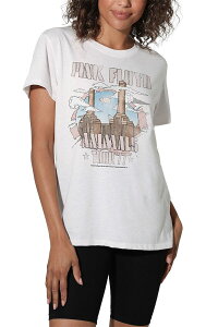 �A�j���L�����N�^�[ ���f�B�[�X �g�b�v�X T�V���c �O���t�B�b�N Licensed Character Juniors' Pink Floyd Animals Tour 1 Graphic Tee White �z���C�g
