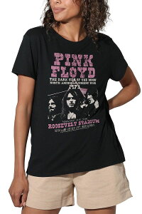 �A�j���L�����N�^�[ ���f�B�[�X �g�b�v�X T�V���c �O���t�B�b�N Licensed Character Juniors' Pink Floyd Roosevelt Stadium Graphic Tee Black �u���b�N