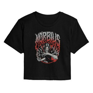 �}�[�x�� ���f�B�[�X �g�b�v�X T�V���c �N���b�v�h Juniors' Marvel Morbius Cropped Tee Black �u���b�N