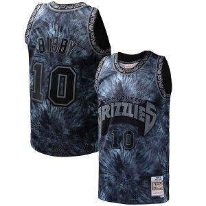 ~b`F&lX Y gbvX TVc W[W[ Men's Mitchell & Ness Mike Bibby Black Vancouver Grizzlies Hardwood Classics 1998/99 Tie-Dye Swingman Jersey Nba Black ubN