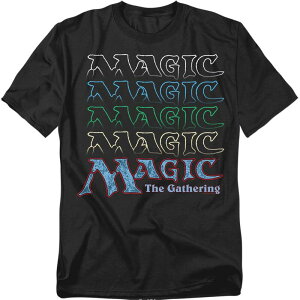 �A�j���L�����N�^�[ �����Y �g�b�v�X T�V���c �g�[�� ���S �O���t�B�b�N Licensed Character Big & Tall Original & Unrestored Magic: The Gathering Retro Logo Graphic Tee Black �u���b�N