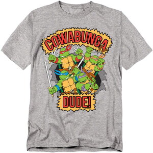 �A�j���L�����N�^�[ �����Y �g�b�v�X T�V���c �g�[�� �O���t�B�b�N Licensed Character Big & Tall Original & Unrestored Teenage Mutant Ninja Turtles Dude Graphic Tee Heather Gray �O���[