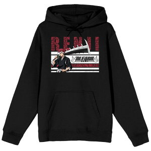 AjLN^[ Y gbvX TVc p[J[ OtBbN Licensed Character Men's Bleach Classic Renji Abarai Black Graphic Hoodie Black ubN
