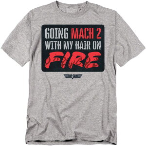 �A�j���L�����N�^�[ �����Y �g�b�v�X T�V���c �g�[�� �O���t�B�b�N Licensed Character Big & Tall Top Gun Mach 2 Hair On Fire Graphic Tee Heather Gray �O���[