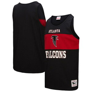 �~�b�`�F��&�l�X �����Y �g�b�v�X T�V���c �J���[�u���b�N Men's Mitchell & Ness Black Atlanta Falcons Retro Colorblock Tank Top Fal Black �u���b�N
