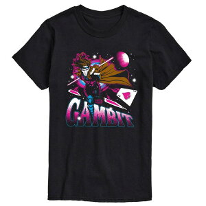 yz }[x Y TVc gbvX Big & Tall Marvel X-Men Gambit Vintage Short Sleeve Graphic Tee Black