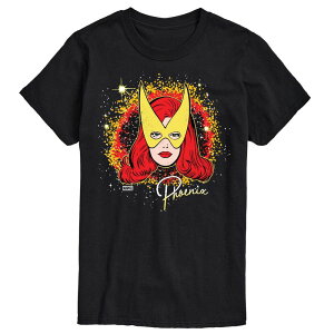 �}�[�x�� �����Y �g�b�v�X T�V���c �g�[�� �O���t�B�b�N Big & Tall Marvel X-Men Phoenix Portrait Short Sleeve Graphic Tee Black �u���b�N