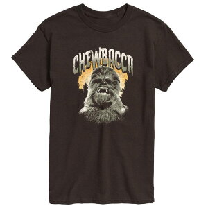 �X�^�[ �E�H�[�Y �����Y �g�b�v�X T�V���c �O���t�B�b�N Men'star Wars Chewbacca Horror Poster Graphic Tee Dark Brown �u���E��