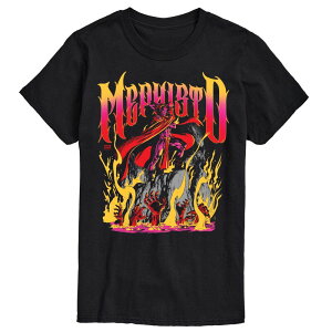 yz }[x Y TVc gbvX Big & Tall Marvel Strange Tales Mephisto Metal Short Sleeve Graphic Tee Black