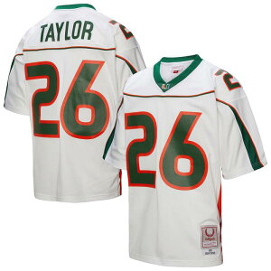 �~�b�`�F��&�l�X �����Y �g�b�v�X T�V���c �W���[�W�[ Men's Mitchell & Nessean Taylor White Miami Hurricanes 2001 Legacy Jersey Mia White �z���C�g