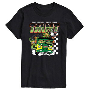 �j�R���f�I�� �����Y �g�b�v�X T�V���c �g�[�� �O���t�B�b�N Nickelodeon Big & Tall Teenage Mutant Ninja Turtles Racingraphic Tee Black �u���b�N