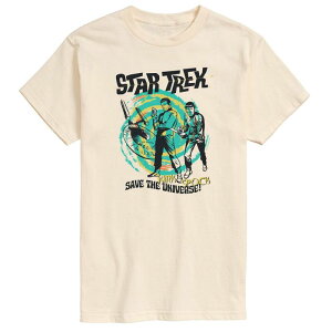 yz CZX LN^[ Y TVc gbvX Big & Tall Men's Star Trek Save The Universe Graphic Tee Cream