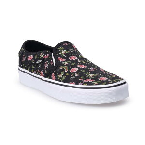 oY fB[X V[Y Xj[J[ Vans Asher Women'shoes Dark Floral Black ubN