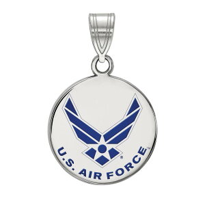 yz SA[g fB[X uXbgEoOEANbg ANZT[ LogoArt Sterling Silver Enameled United States Air Force Medium Disc Pendant Necklace Sterling Silver