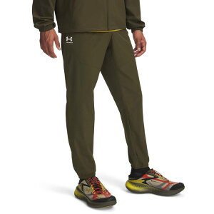 yz A_[A[}[ Y JWApc {gX Men's Under Armour Vibe Woven Joggers Expedition Green