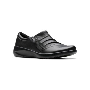 yz N[NX fB[X T_ V[Y Clarks Kaetlyn Mila Women's Leather Slip On Casual Shoes In Regular & Wide Width Black Leather