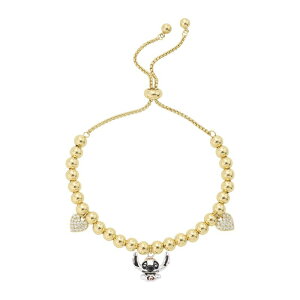 fBYj[ fB[X ANZT[ uXbgEoOEANbg Disney's Lilo & Stitch Fine Silver Plated Cubic Zirconia Hearts & Lilo Charm Bolo Braceletri Tone Vo[
