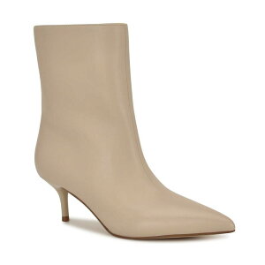 yz iCEFXg fB[X u[cECu[c V[Y Nine West Charma Women's Kitten Heel Pointed Toe Ankle Boots Light Natural Leather
