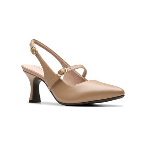 N[NX fB[X V[Y pvX U[ q[ Clarks Kataleyna Ruby Women's Leather Dress Heels Warm Beige Leather x[W