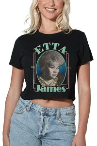 �A�j���L�����N�^�[ ���f�B�[�X �g�b�v�X T�V���c �O���t�B�b�N Licensed Character Juniors' Etta James Graphicrop Tee Black �u���b�N