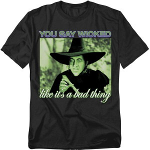 yz CZX LN^[ Y TVc gbvX Big & Tall Original & Unrestored The Wizard Of Oz Wicked Witch Graphic Tee Black