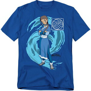 �A�j���L�����N�^�[ �����Y �g�b�v�X T�V���c �g�[�� �O���t�B�b�N Licensed Character Big & Tall Original & Unrestored Avatar The Last Airbender Katara Water Wave Graphic Tee Dark Blue �u���[