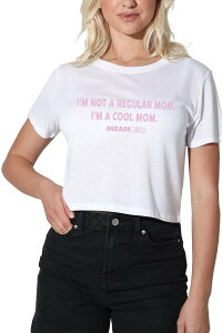 �A�j���L�����N�^�[ ���f�B�[�X �g�b�v�X T�V���c Licensed Character Women's Mean Girls Not A Regular Mom Crop Tee White �z���C�g