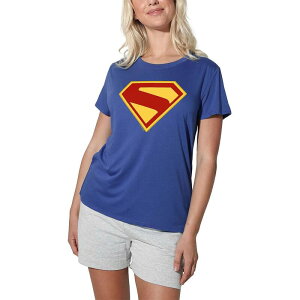 �A�j���L�����N�^�[ ���f�B�[�X �g�b�v�X T�V���c ���S �O���t�B�b�N Licensed Character Women's DComicsuperman 2025 Logo Graphic Tee Dark Blue �u���[